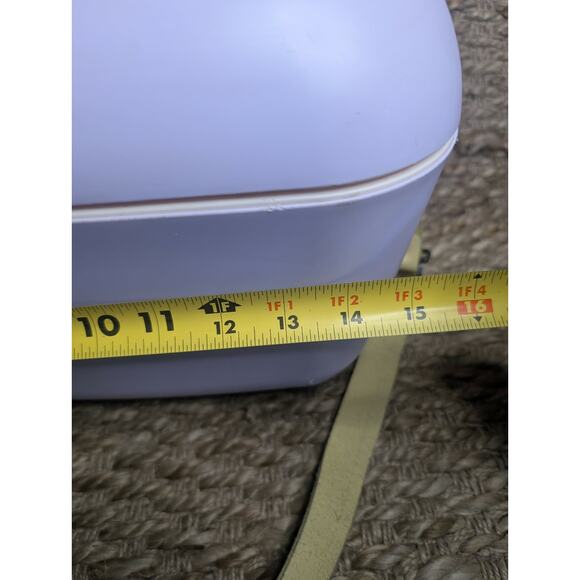 Retro Purple Polar Box Cooler W/ Leather Yellow Strap - Picture 10 of 11